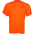 Gss Safety GSS Safety 5502 Moisture Wicking Short Sleeve Safety T-Shirt with Chest Pocket - Orange, Large 5502-LG